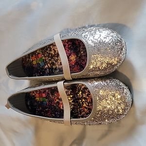 Girls glitter dress shoes